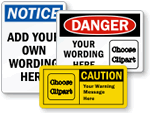 Custom OSHA Caution Label with Clipart, SKU: LB-3418