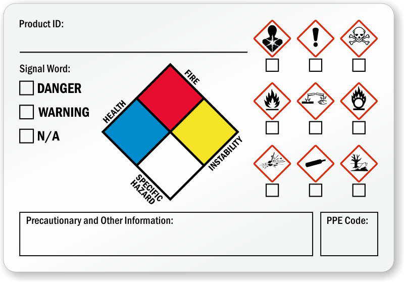 stationary containers warning labels