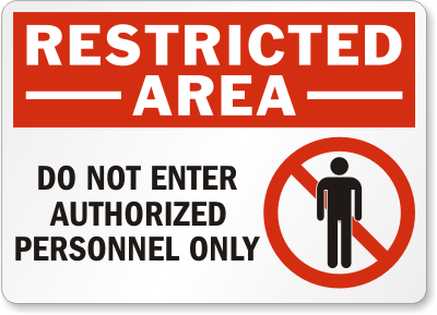 Authorized Personnel Only Labels, Decals & Safety Stickers