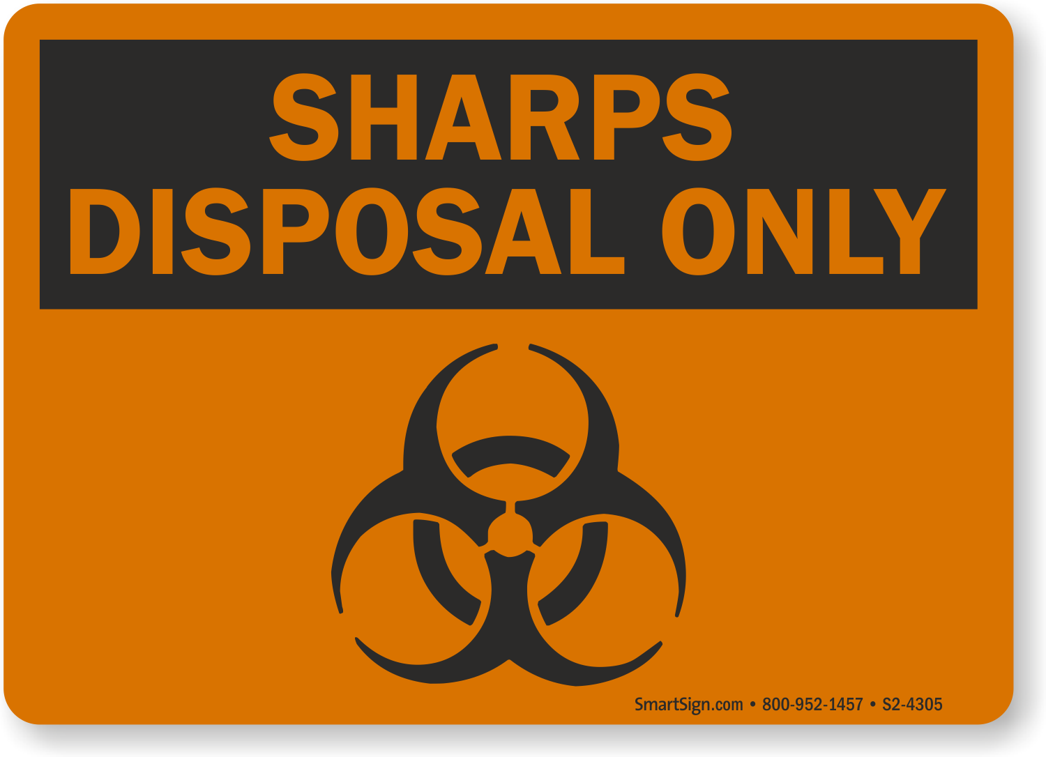 Sharps Disposal Label