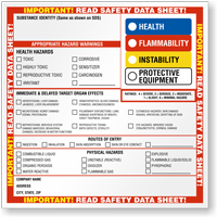 HMIS III Hazard Summary Label, SKU: LB-4367